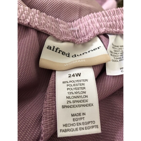 Alfred Dunner Women's Pullon Elastic Waist Classic Fit Corduroy Pants Pink - Picture 8 of 14